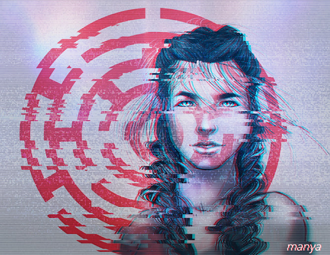 故障艺术蒸汽波赛博朋克