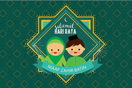 hari raya greeting vector by lyeyee on creative market