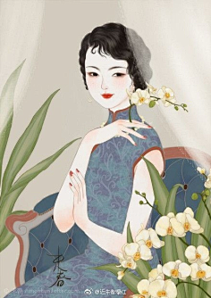 com 【杭州插画师潘春淑(末春)人物绘画作品】清新婉约民国风.