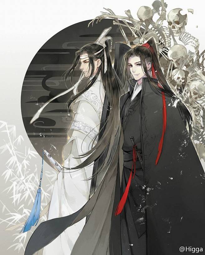 魔道祖师同人手绘蓝忘机魏无羡夷陵老祖含光君江澄温宁蓝曦臣金光瑶