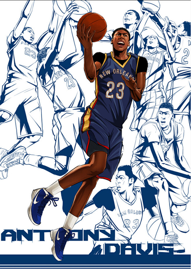 nba球星插画