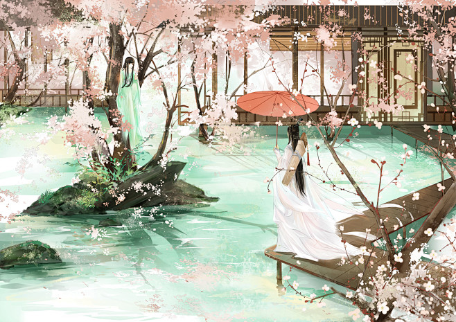 泼墨染桃花〃采集到古风
