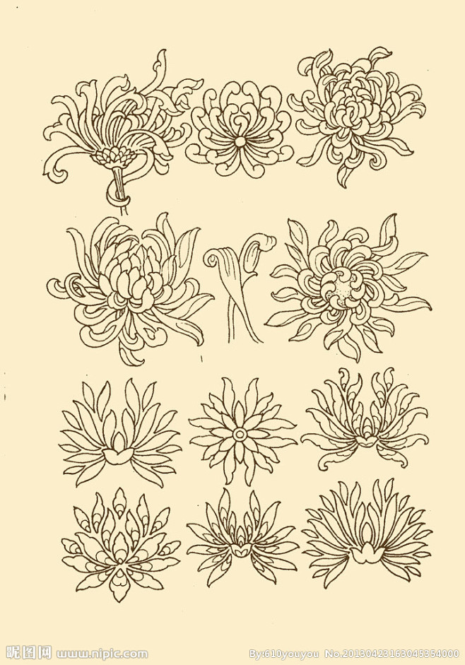 菊花纹样源文件