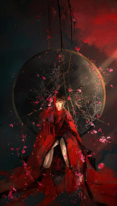 com 古风 插画 cg 壁纸 同人 古装 美人 手绘 鼠绘 厚涂 唯美 水墨
