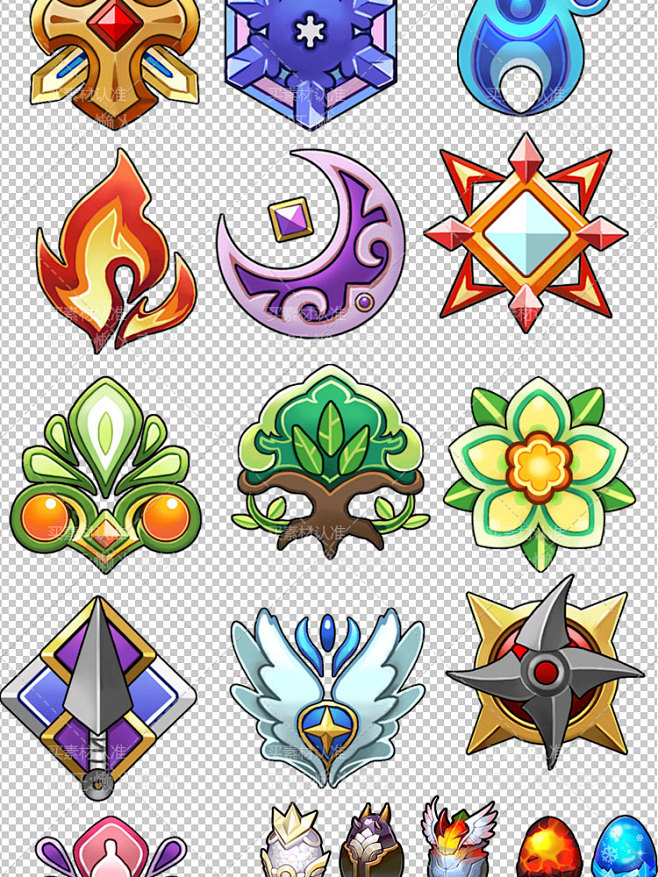 日韩 竖版射击 图标 UI 宝箱 徽章 金币 背景 音效