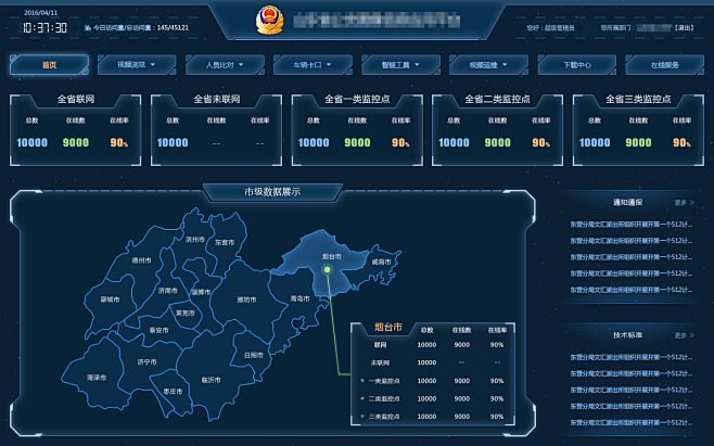 cn 公安网站数据展示平台-科技感|ui|软件界面|赶在末班车 - 原创作品