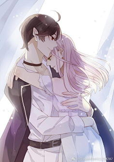 情侣校园男女封面底图素材