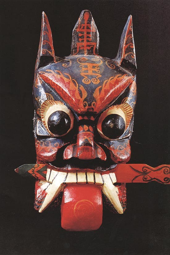 com 贵州傩面具_传统傩戏面具#傩面具 #巫傩面具#巫傩文化 image.