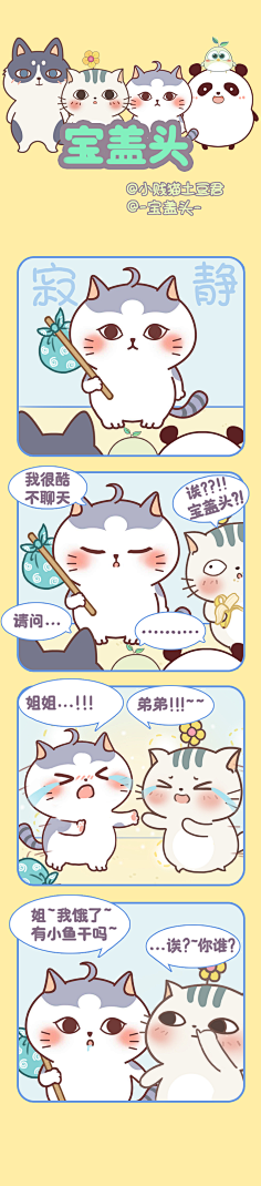 小贱猫土豆君采集到土豆君和胖友们的日常四格漫画