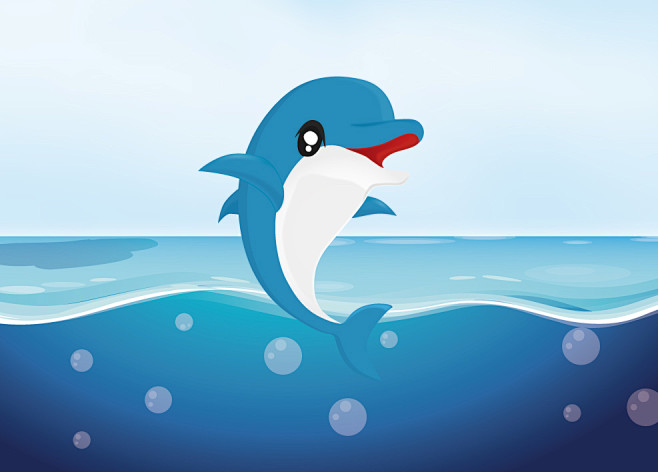 海边的海豚