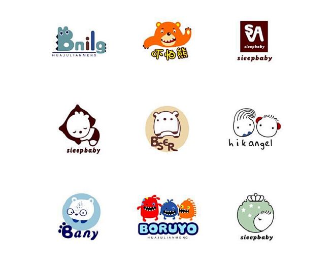 logo婴童logo婴童用品logo卡通logo动物标志