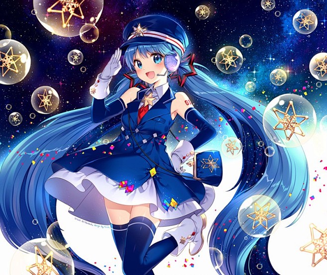 动漫少女二次元星空刑警唯美