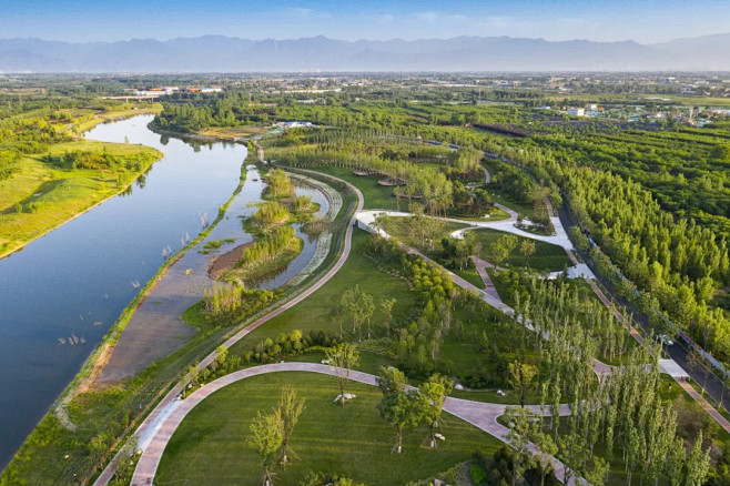 设计师把市政项目炫成旅游景点,这在沣河湿地长安学模具设计培训学校图片
