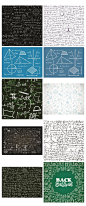 读书上课黑板手写数学计算公式草稿图案背景ai矢量设计素材源文件
