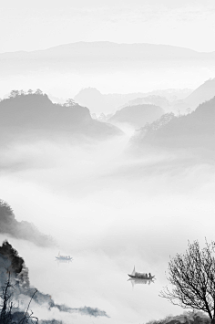 com 水墨古风山水画装饰 柠檬味的糖果采集到场景背景素材 采集 51