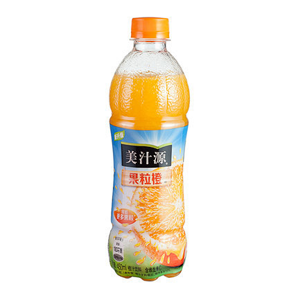 【天猫超市】美汁源果粒橙橙汁饮料含糖450ml*4瓶 可口可乐出品