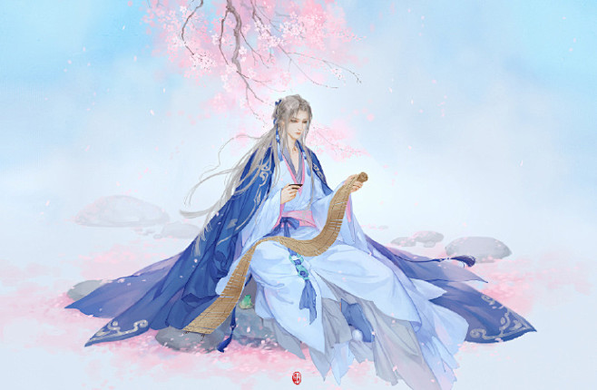 【插画】非墨-梵修-匪萌十月-痕迹画廊-指尖糖