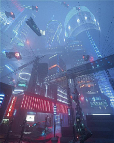com 赛博朋克城市场景(资料来源于网络 版权归于所有者)  weibo.