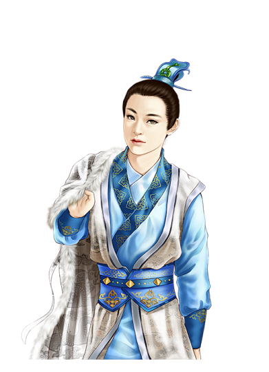 png:古风手绘小孩免抠素材