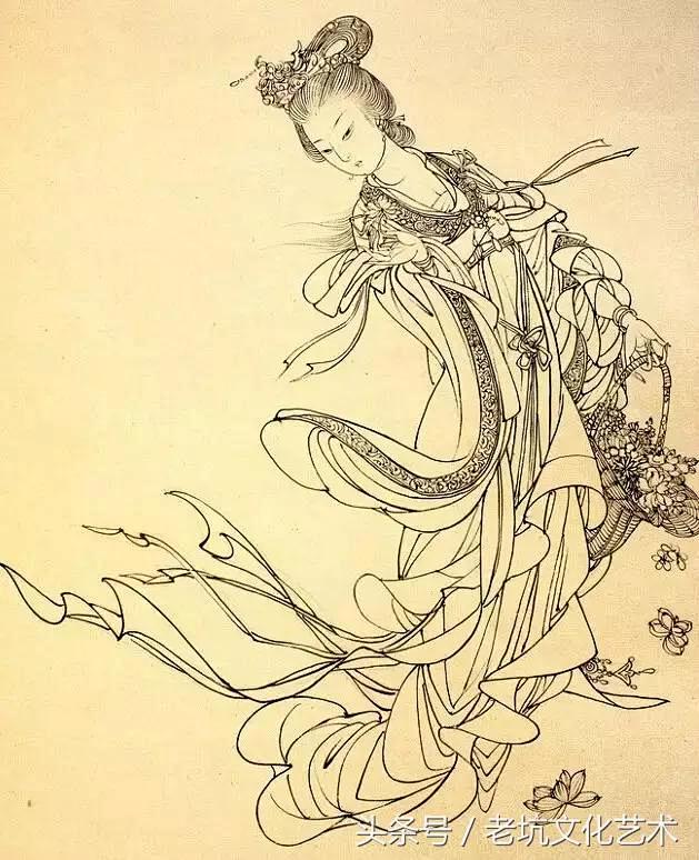 中国画白描人物美哭了