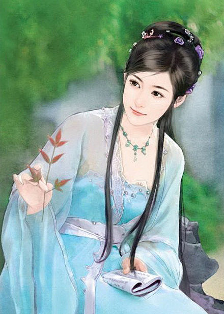 手绘古代美女