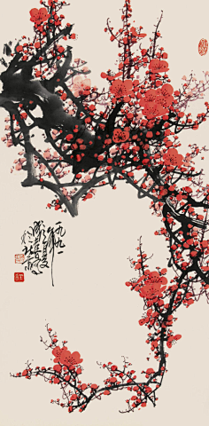 水墨丹青——寒梅图