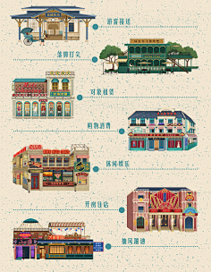 cn 横店x小灰侠——百人共创横店长图,民国街部分|插画|商业插画|小灰