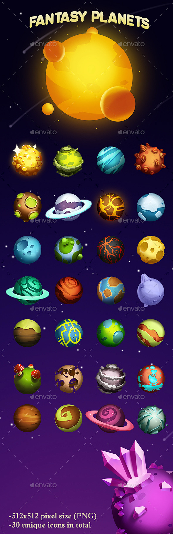 planets miscellaneous game assets2 d,幻想游戏,图标,星球,玩耍