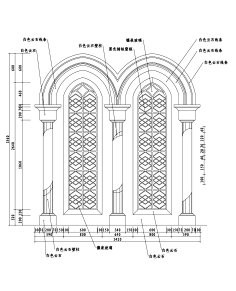 浪漫主义建筑窗拱券廊