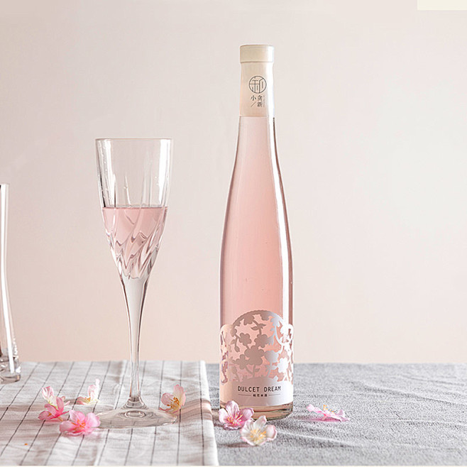 com 小贪新/桃花酒颜值酒桃花酿桃花醇花果酒 甜冰酒 女士低度酒 果酒