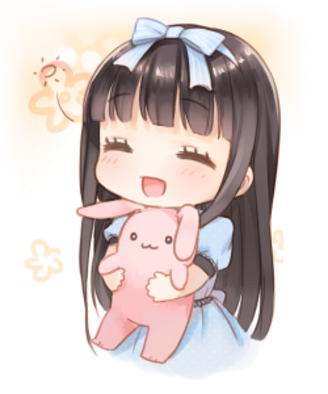 二次元少女q版萌系动漫插画头像qianxi丶