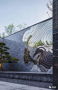 b景观元素景墙类