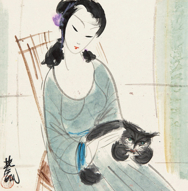 林风眠 仕女图