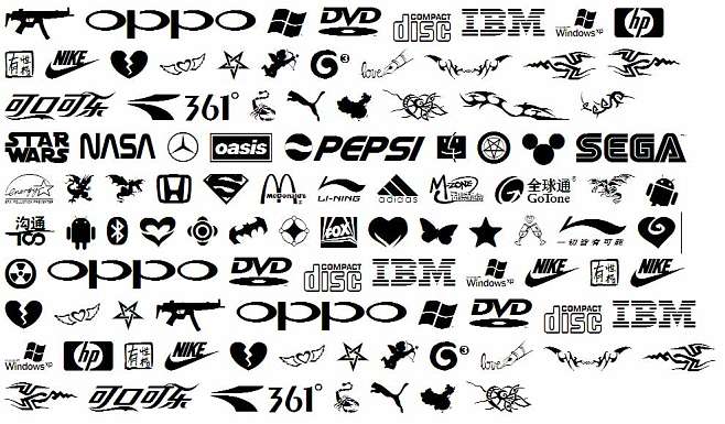 256个国内外知名商标符号logo字体