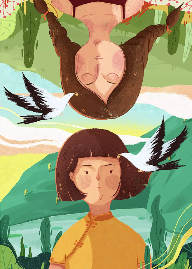 世界上的另一个自己|插画|商业插画|Sunai插画 - 原创作品 - 站酷 (ZCOOL)