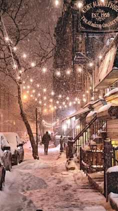 城市雪景