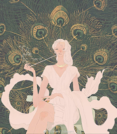 猫呆呆呆呆采集到好美的插画