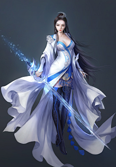 3d游戏插画美女