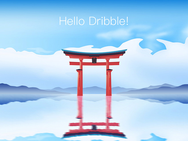 com hello dribble! : 鸟居 dribbble.