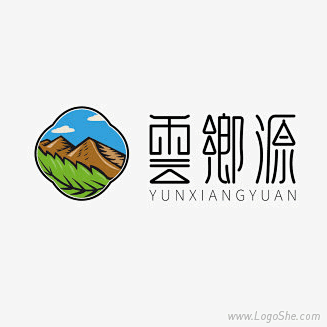 云乡源字体logo设计