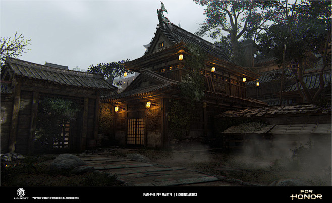 中国风场景气氛图古风山水建筑武侠仙侠cg原画游戏美术素材