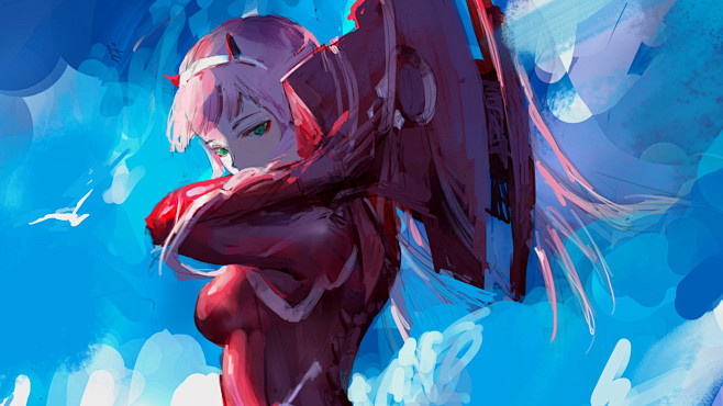 anime 1920x1080 anime anime girls zero two(darling in the fran