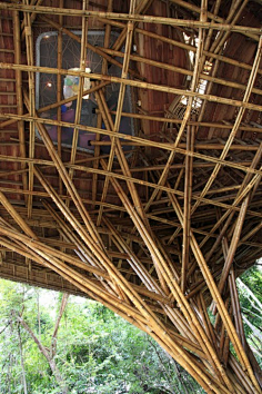 丨a丨创意竹子建筑设计/异形竹子连接结构/生态绿色教育建筑设计