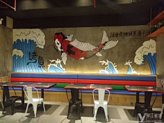 com 活鱼碳烤美味烤鱼餐厅墙绘 卓依依 采集到 美图 卓依依