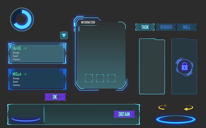 科技感ui/gui-花瓣网|陪你做生活的设计师 | 习---by