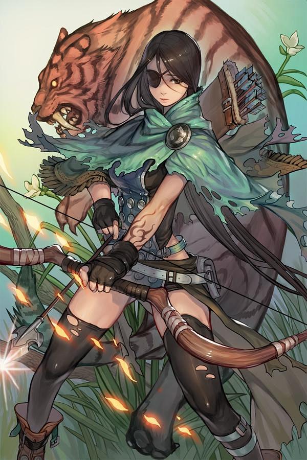 神话人物插画欣赏:弓箭手