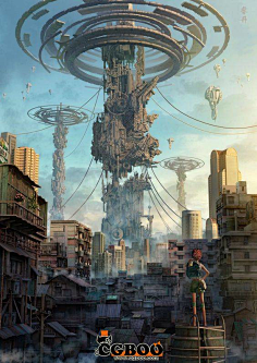 com 【原画资源】一组科幻建筑原画设计免费下载原画资源cg帮美术资源