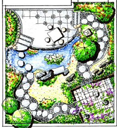 私宅景观设计采集到花园平面图