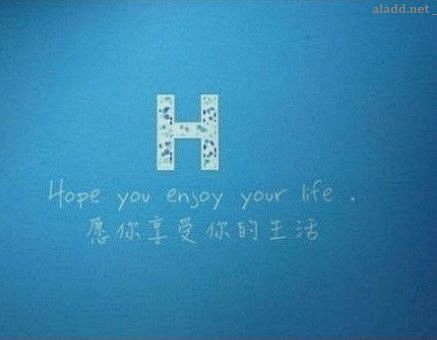 net h:hope you enjoy your life. 愿你享受你的生活 2 aladd.net