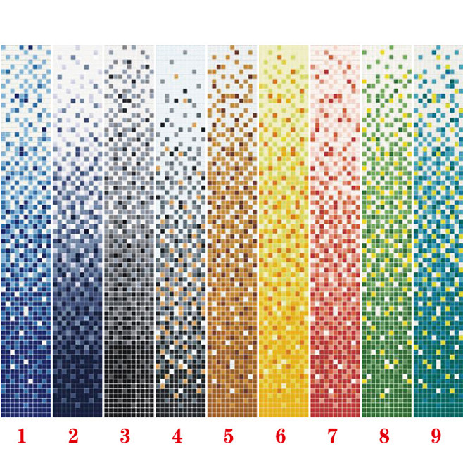 (厂家直销)定制渐变马赛克马赛克背景墙 彩色渐变条 柱头马赛克-淘宝